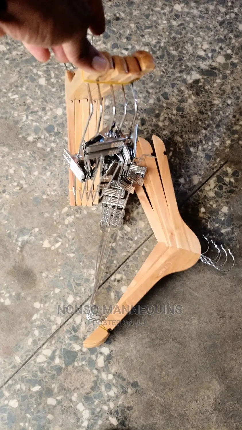 A Set of 10 Pieces Wooden Clip Hangers
