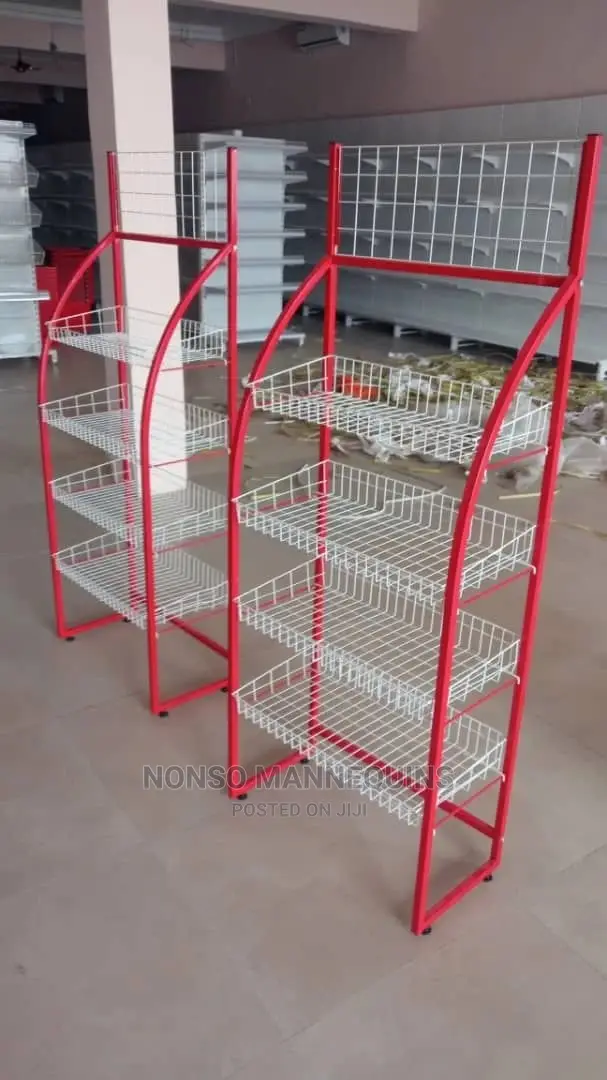 Red and White Display Baskets
