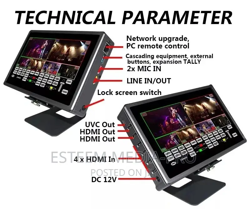 Devicewell Hds8107 Touch Screen, 4 Hdmi Video Switcher