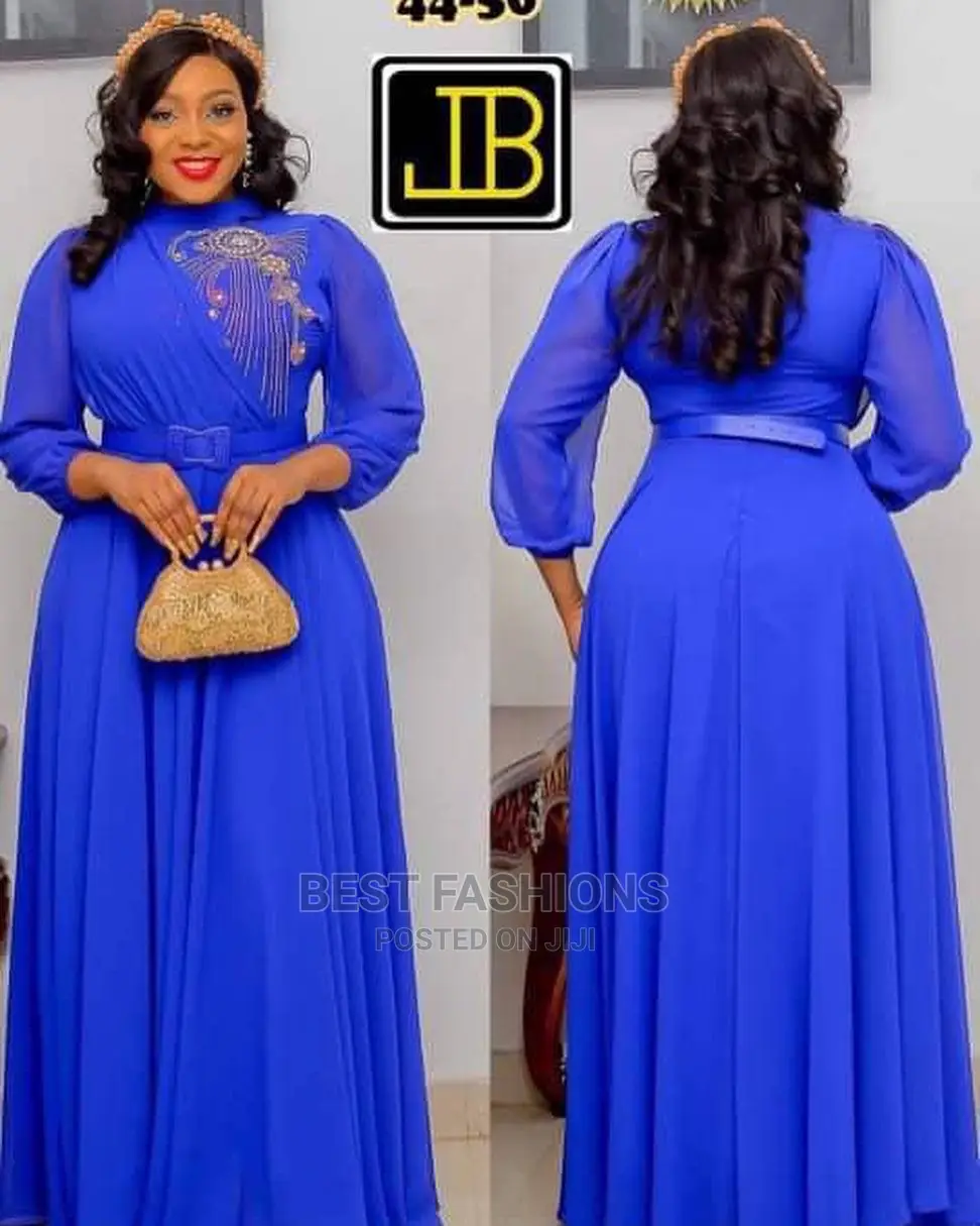 Classy Ladies Long Chiffon Dinner Gown