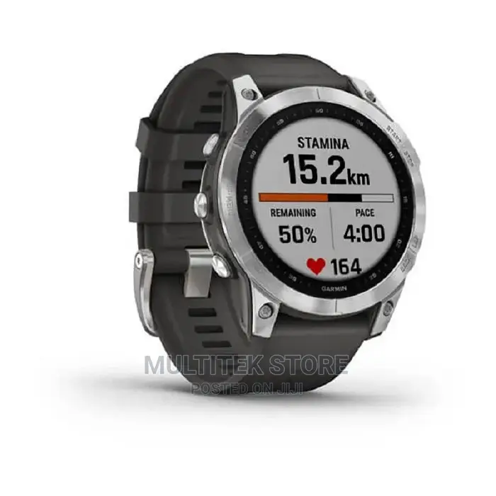 Garmin Fenix 7, Standard Edition - Silver With Graphite Band