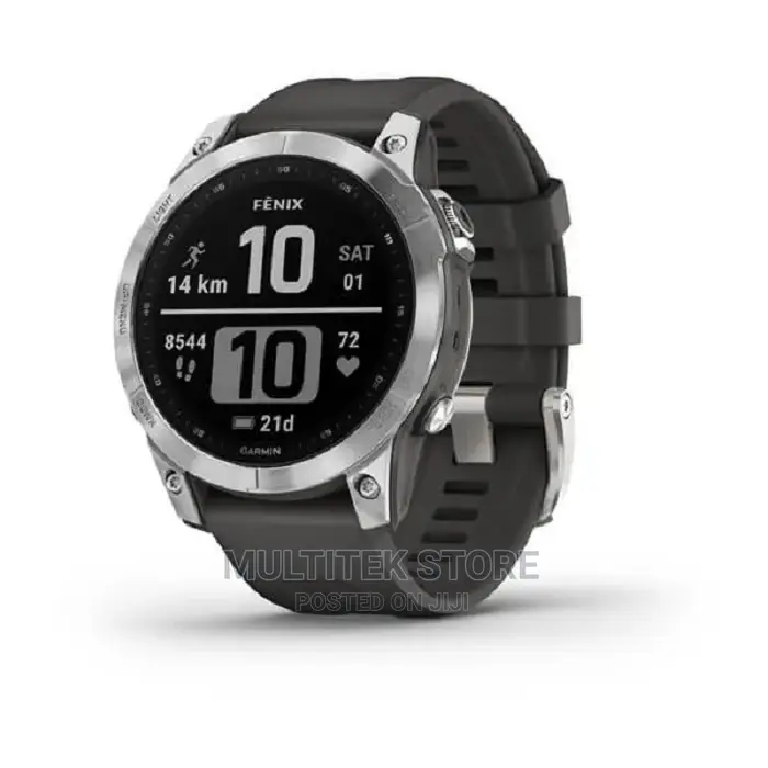Garmin Fenix 7, Standard Edition - Silver With Graphite Band