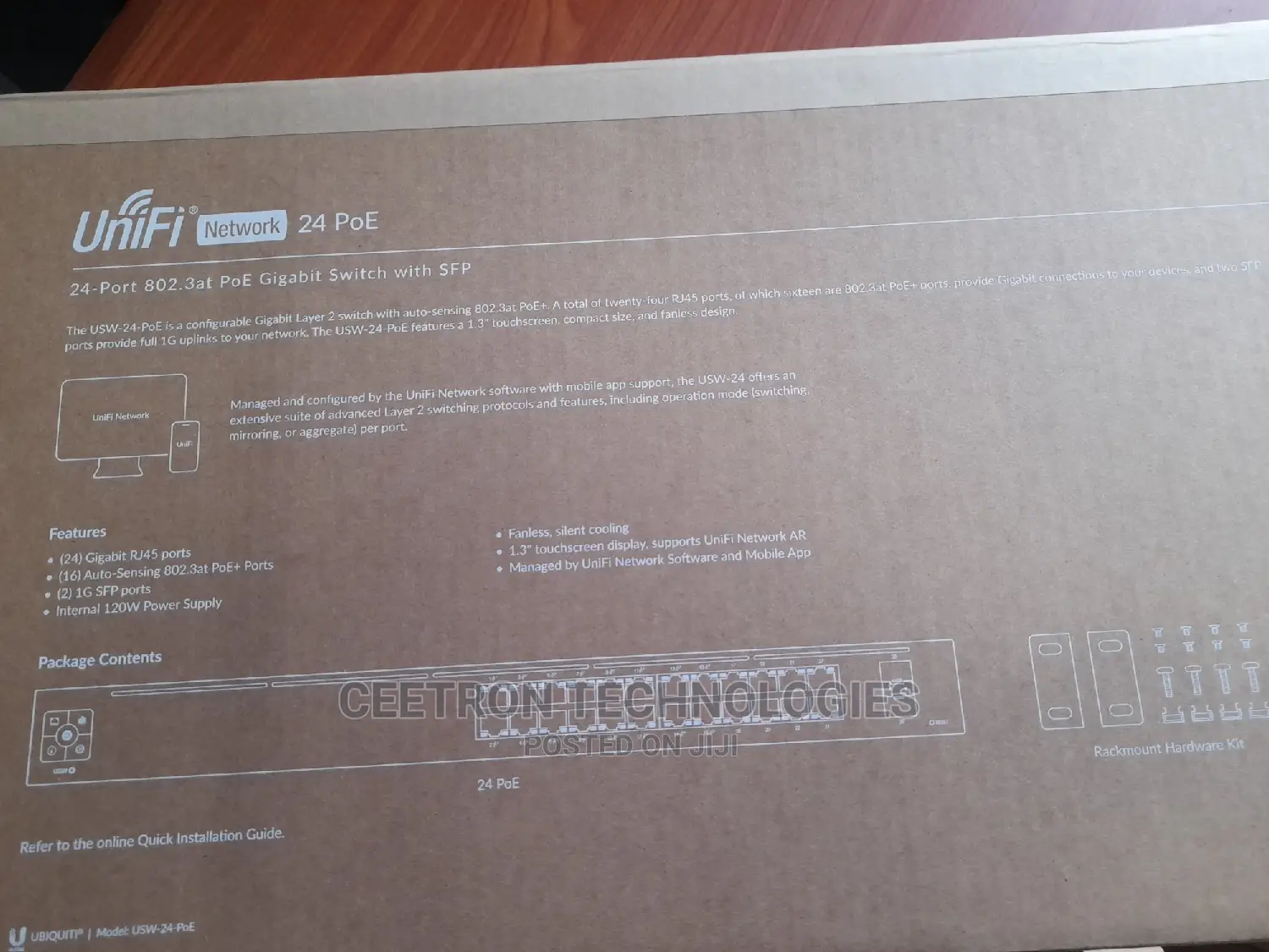 Usw-24-Poe Unifi 24-Port Gigabit Switch With Poe and SFP