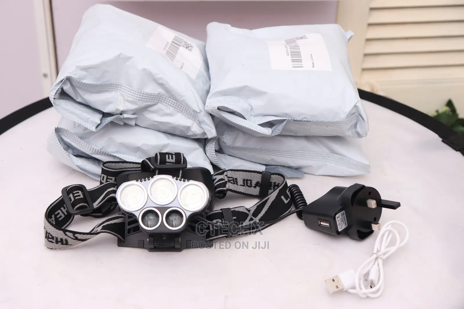 Water Resistant Super Bright LED Headlamp 5000lm - 3X T6, 2X