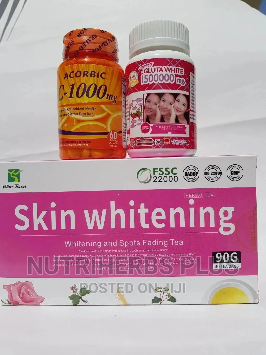 Skin Whitening Tea + Gluta White + Vitamin C (Whitening Set)