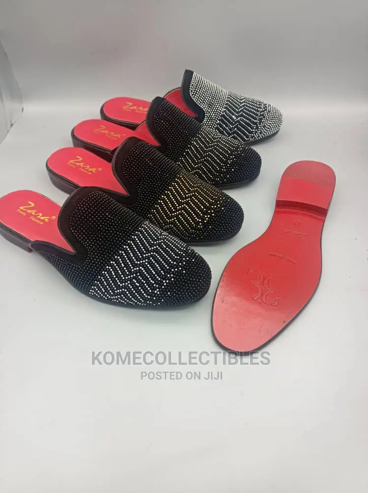 Mens Fashion Half Cut Slip on Shoes