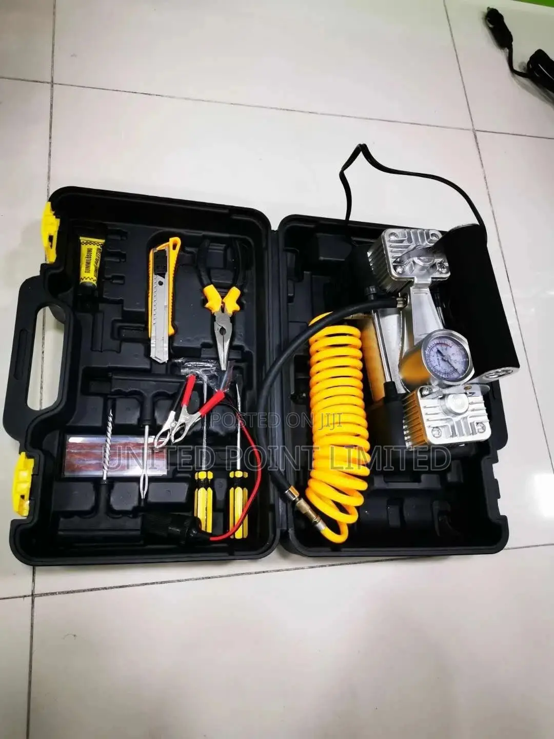 Car Tyre Pump (Double Cylinder) Complet Kit
