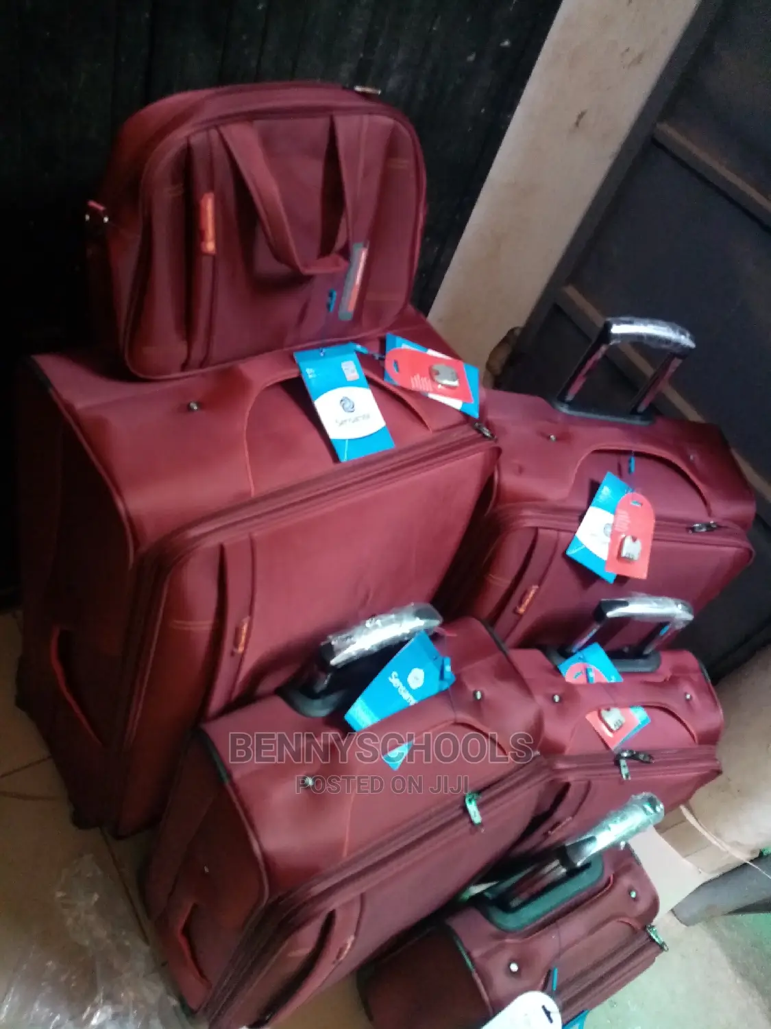 Set of 6 Imported Sensamite Classic Traveling Luggage Boxes