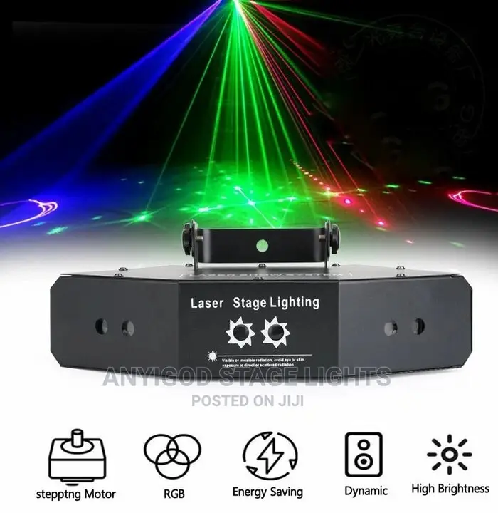 High Quality RGB 6 Eye Lens Scan Laser Light DMX Control