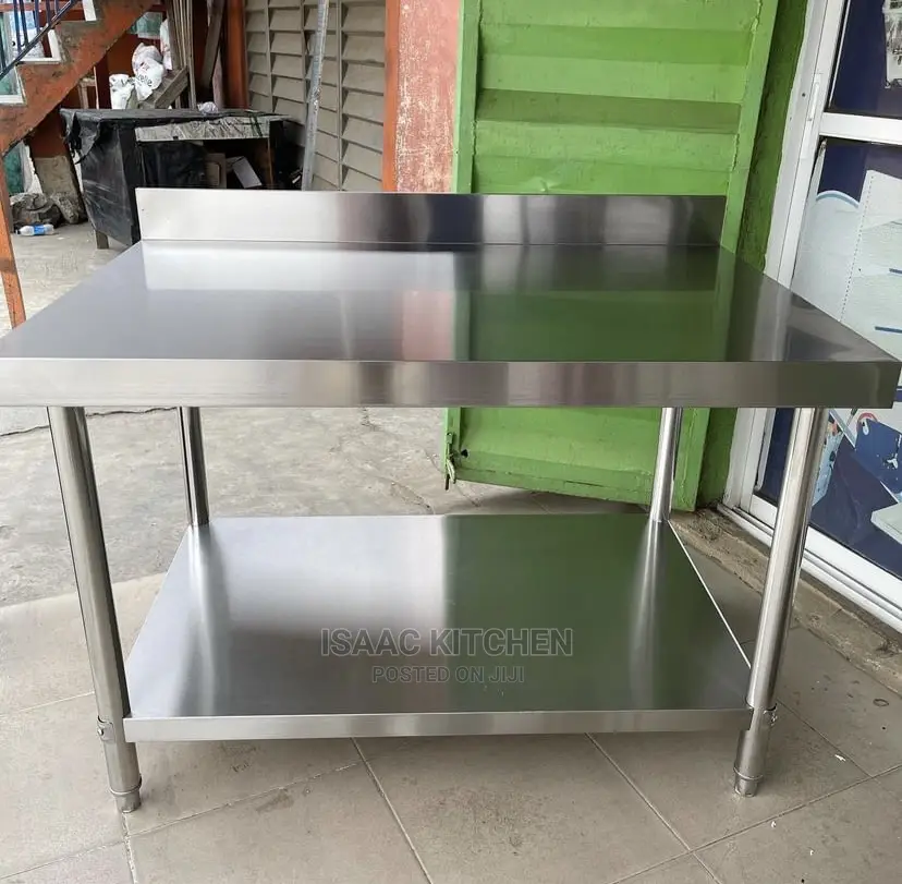 4ft Stainless Steel Table With Back