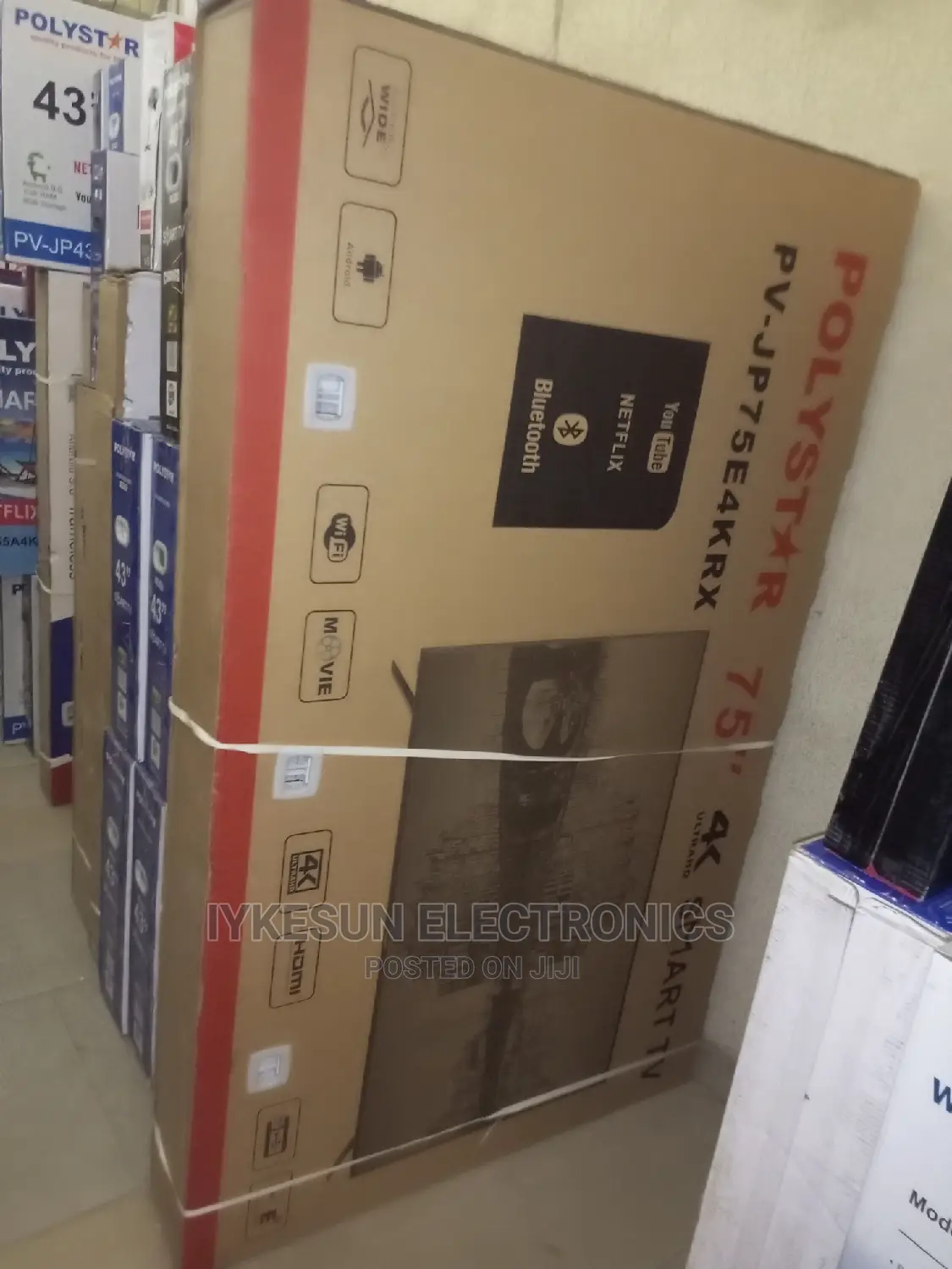 Original Polystar TV 75" Android 4KUHD Smart Netflix Youtube