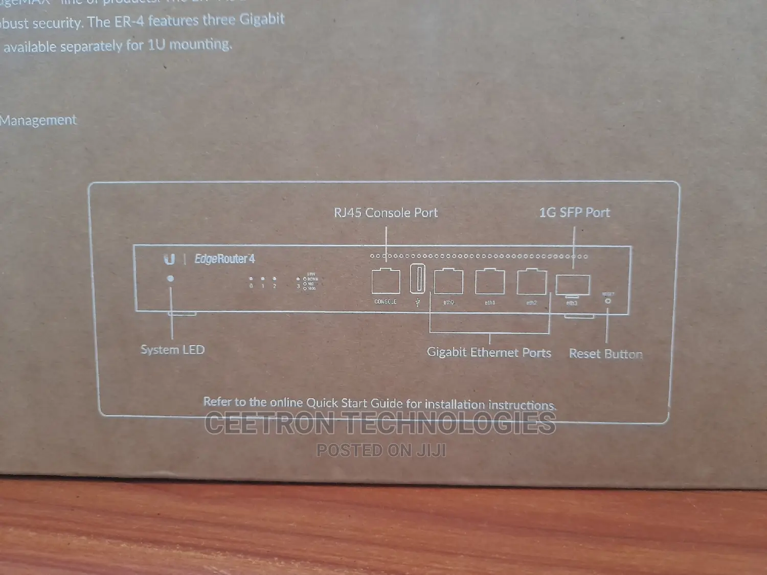 UBIQUITI:ER-4 ER-4 Edgerouter 4-Port