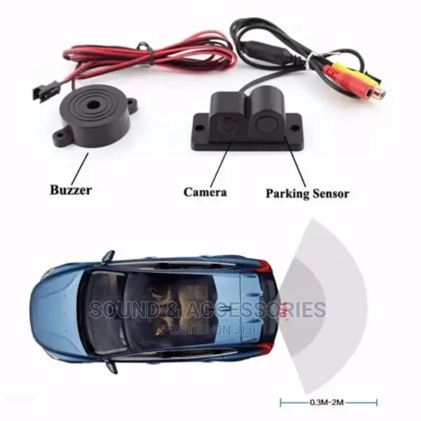 Car Rear View Camera Parking Assist Sensor - 2 in 1