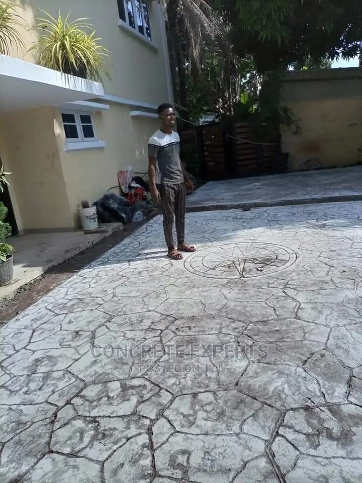 Lekki Ikota Stamped Concrete Floor