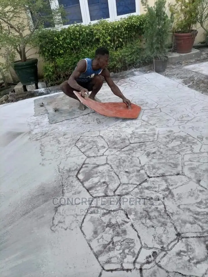 Real Concrete Stamped Floor
