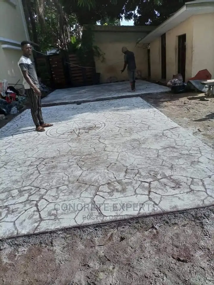 Real Concrete Stamped Floor