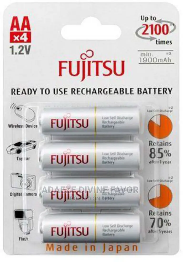 Fujitsu Aax4 1.2v 1900mah Rechargeable Battery
