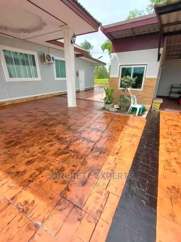 Painting Concrete Stamped Floors