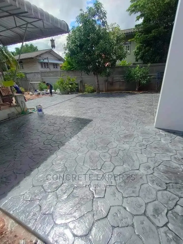 Great Installation Stamped Concrete Floor