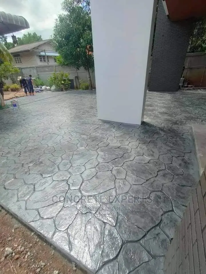 Great Installation Stamped Concrete Floor