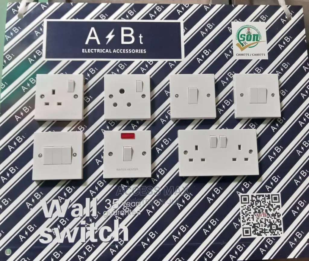 A B T ) 1gang 2gang Switch 13amps Socket Original.