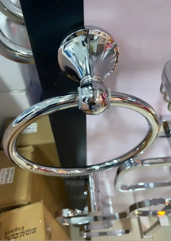 Black Towel Ring and Original Stainless Steel Towel