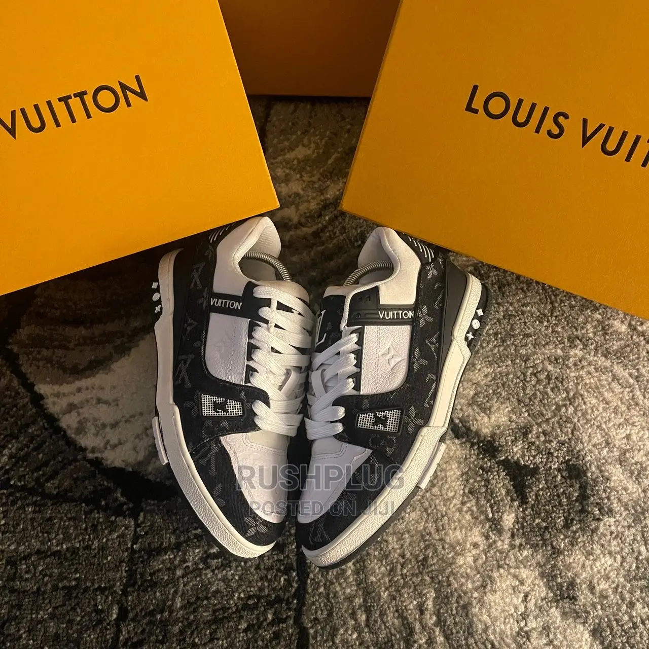 Louis Vuitton Monogram Embossed Calf Leather Sneakers
