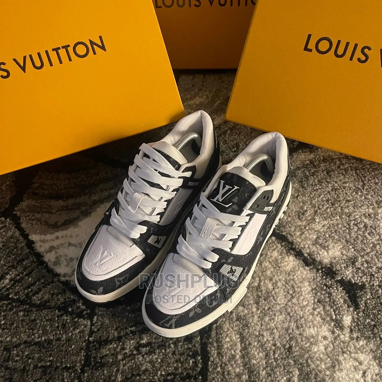Louis Vuitton Monogram Embossed Calf Leather Sneakers