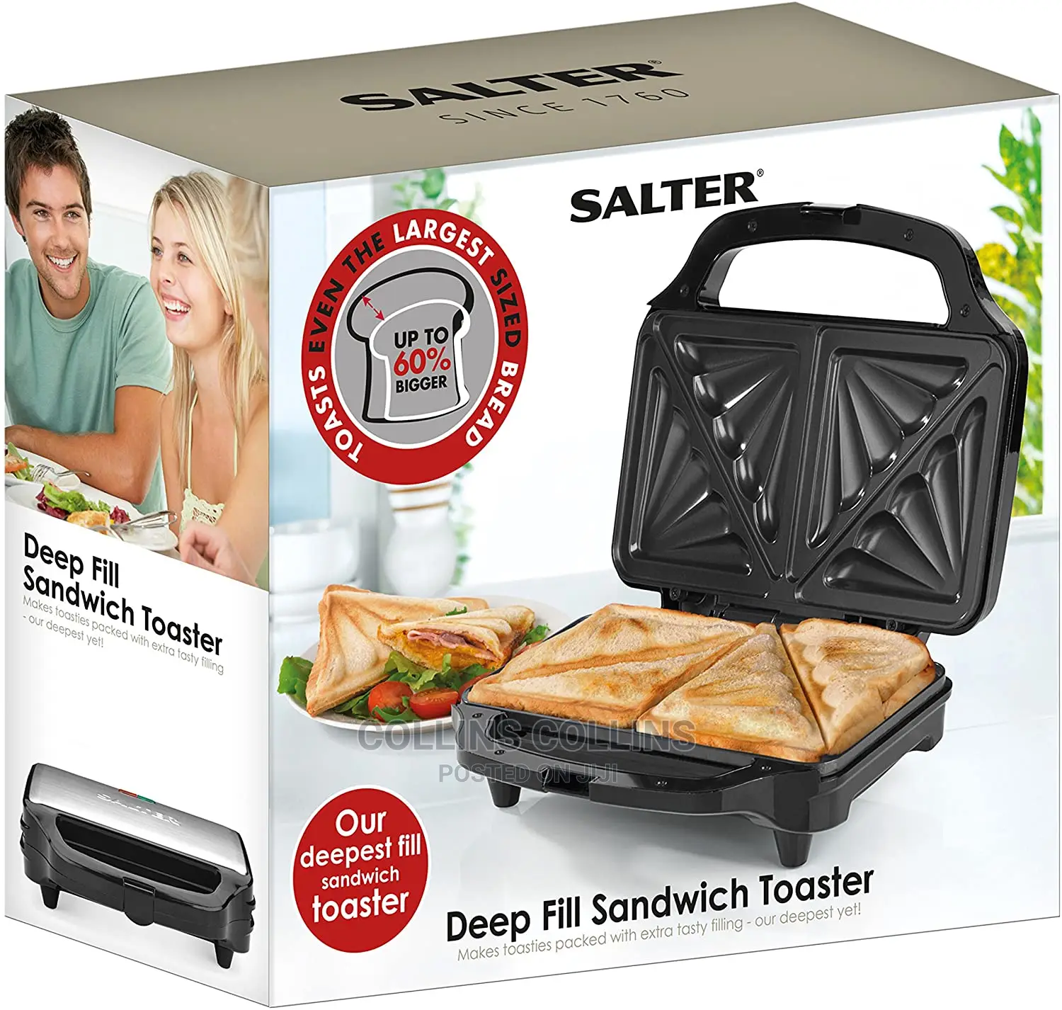 Salter EK2017 XL Deep Fill Sandwich Toaster Toastie Maker