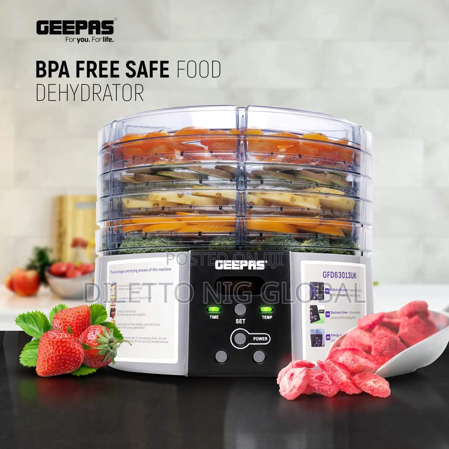 Geepas 5 Tier Digital Food Dehydrator