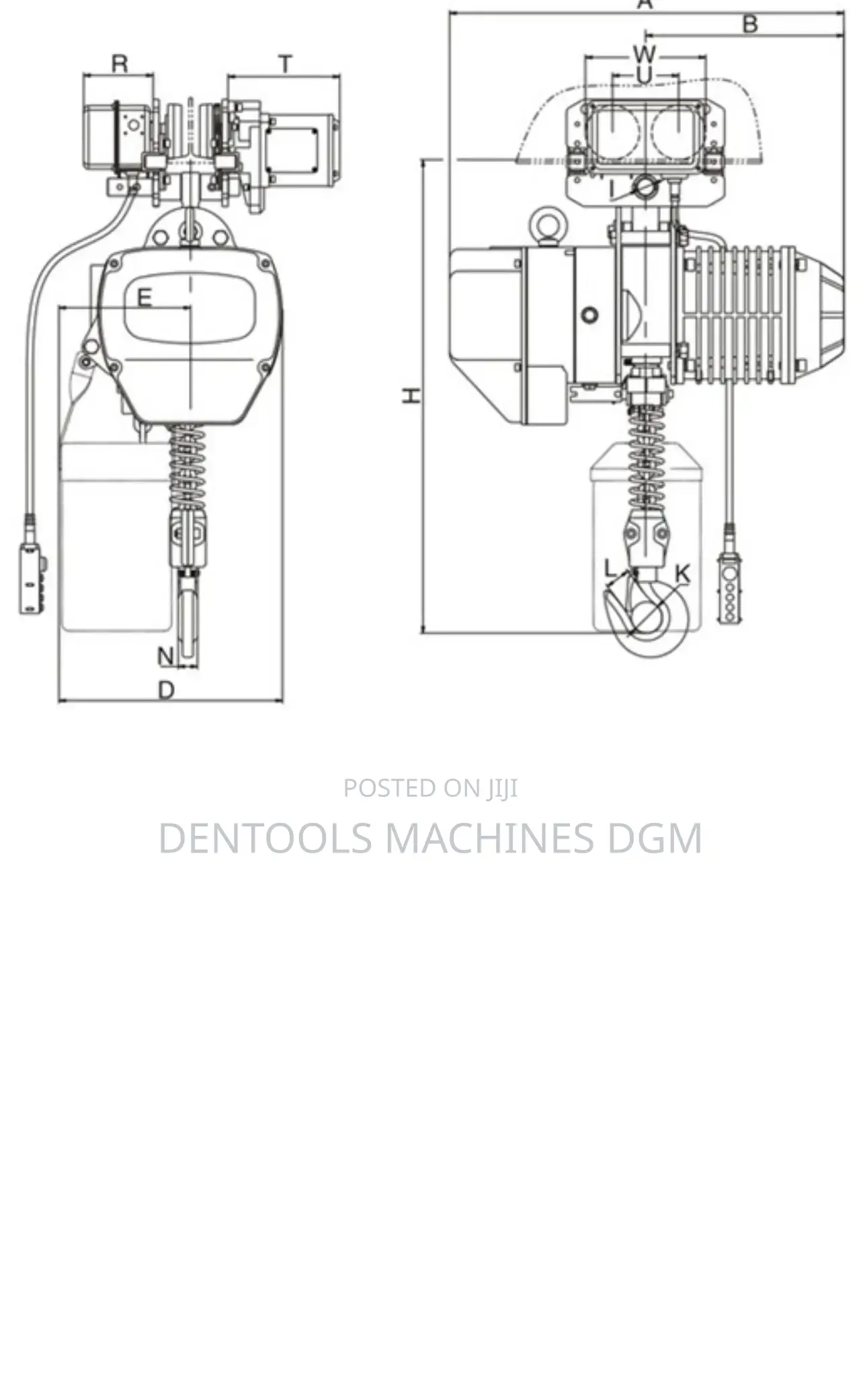 Toyo Electric Chain Hoist 3 Ton