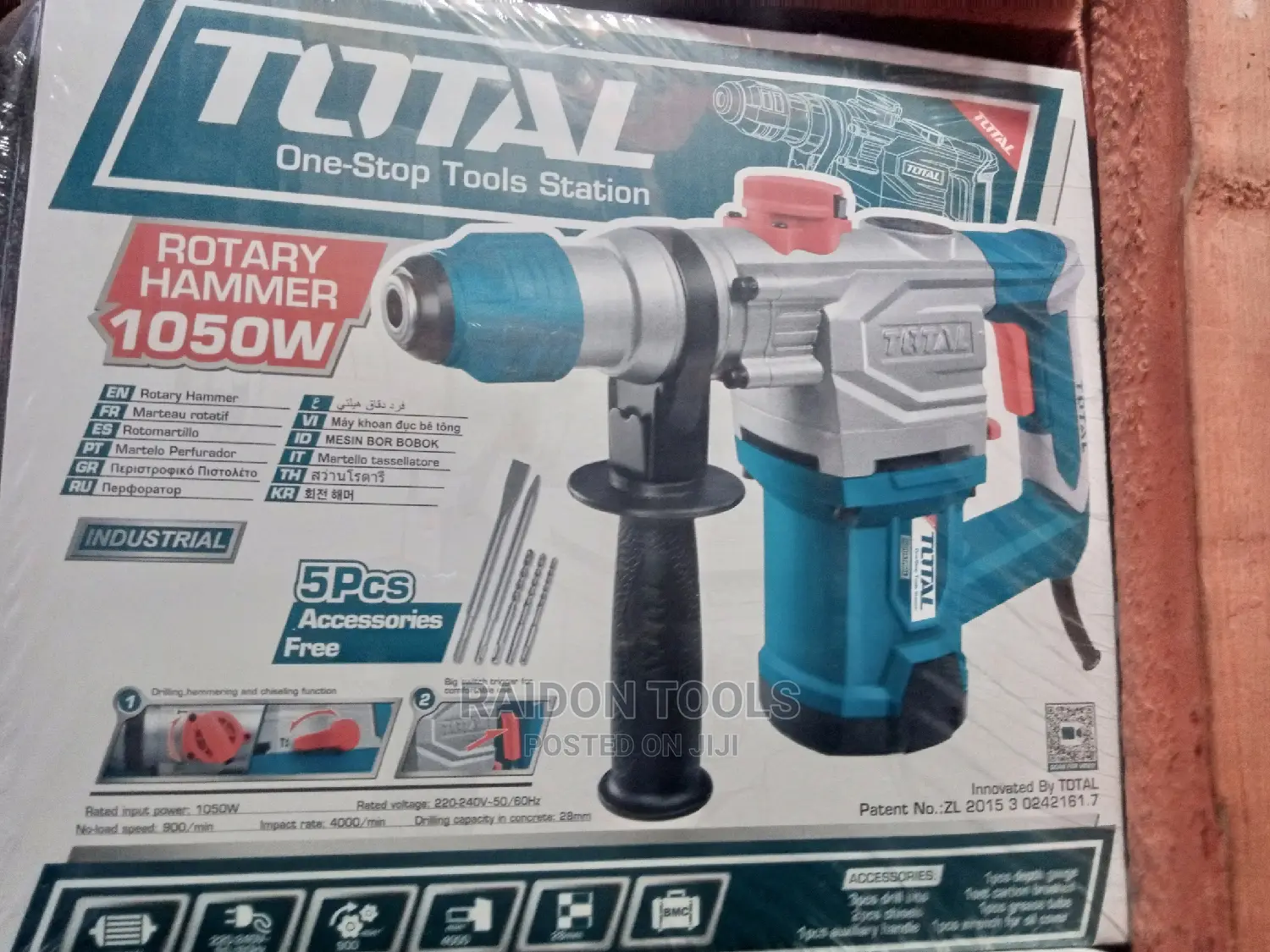 Rotary Hammer Machine, Total 1050w