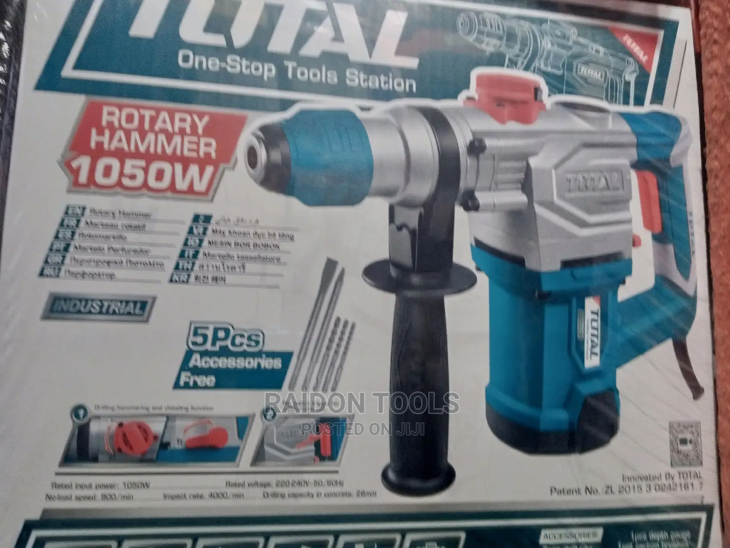 Rotary Hammer Machine, Total 1050w