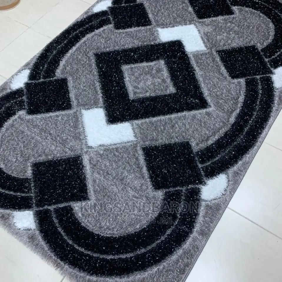 5x7fts Gray and Black Pattern Turkey Rug