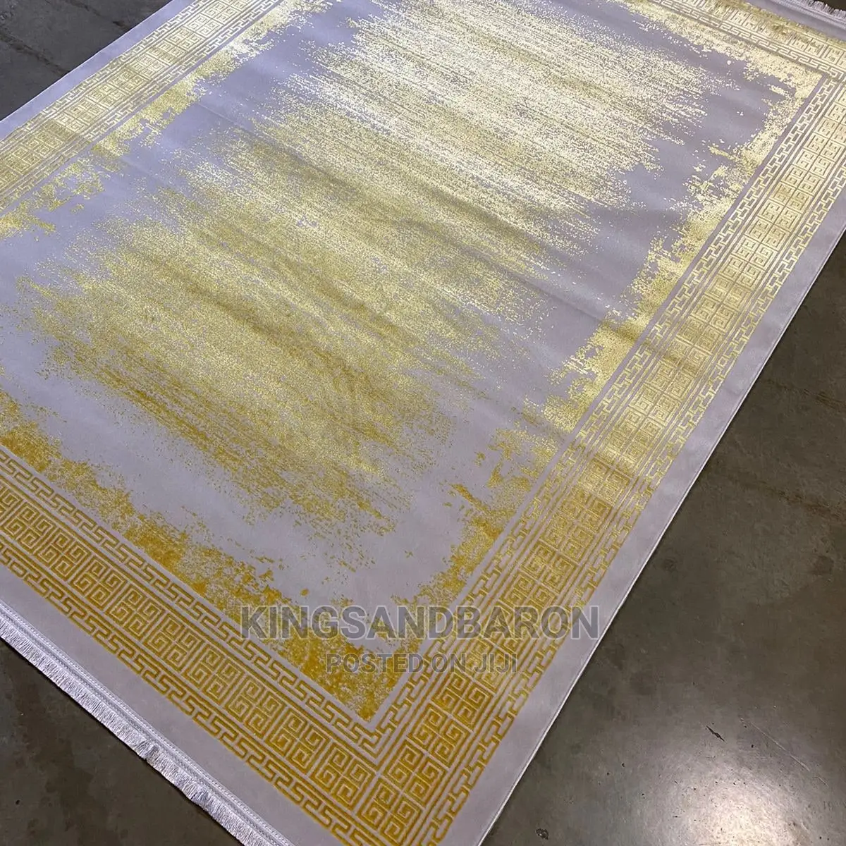 5*7fts Cream,Gold,Blue,Brown, Black,Silver Turkey Center Rug