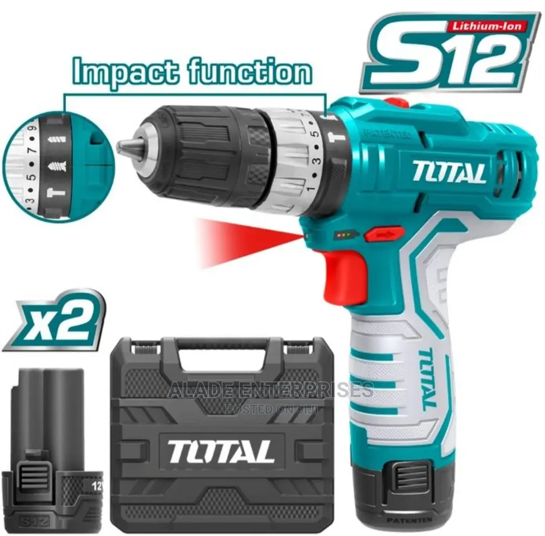 Total Li-Ion S12 Cordless Drill (12V) Impact