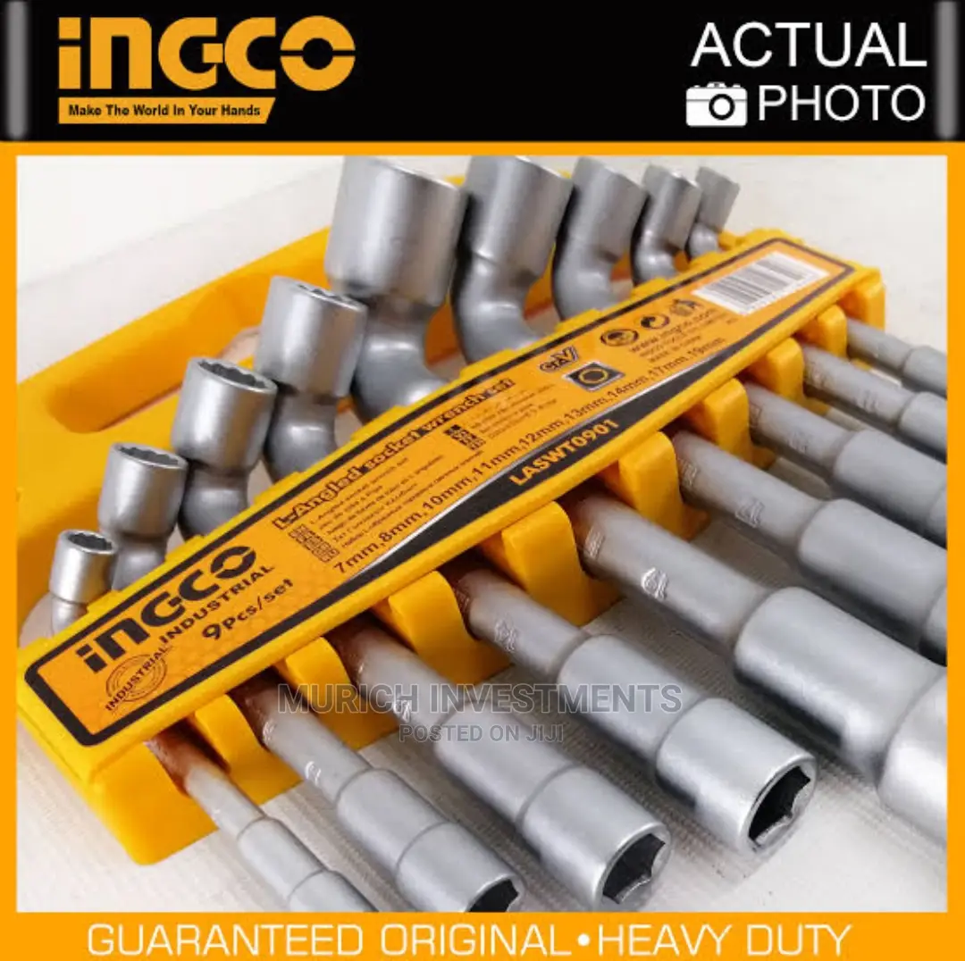 Ingco L-Angled Socket Wrench 9pcs/Set Laswt0901 Iht