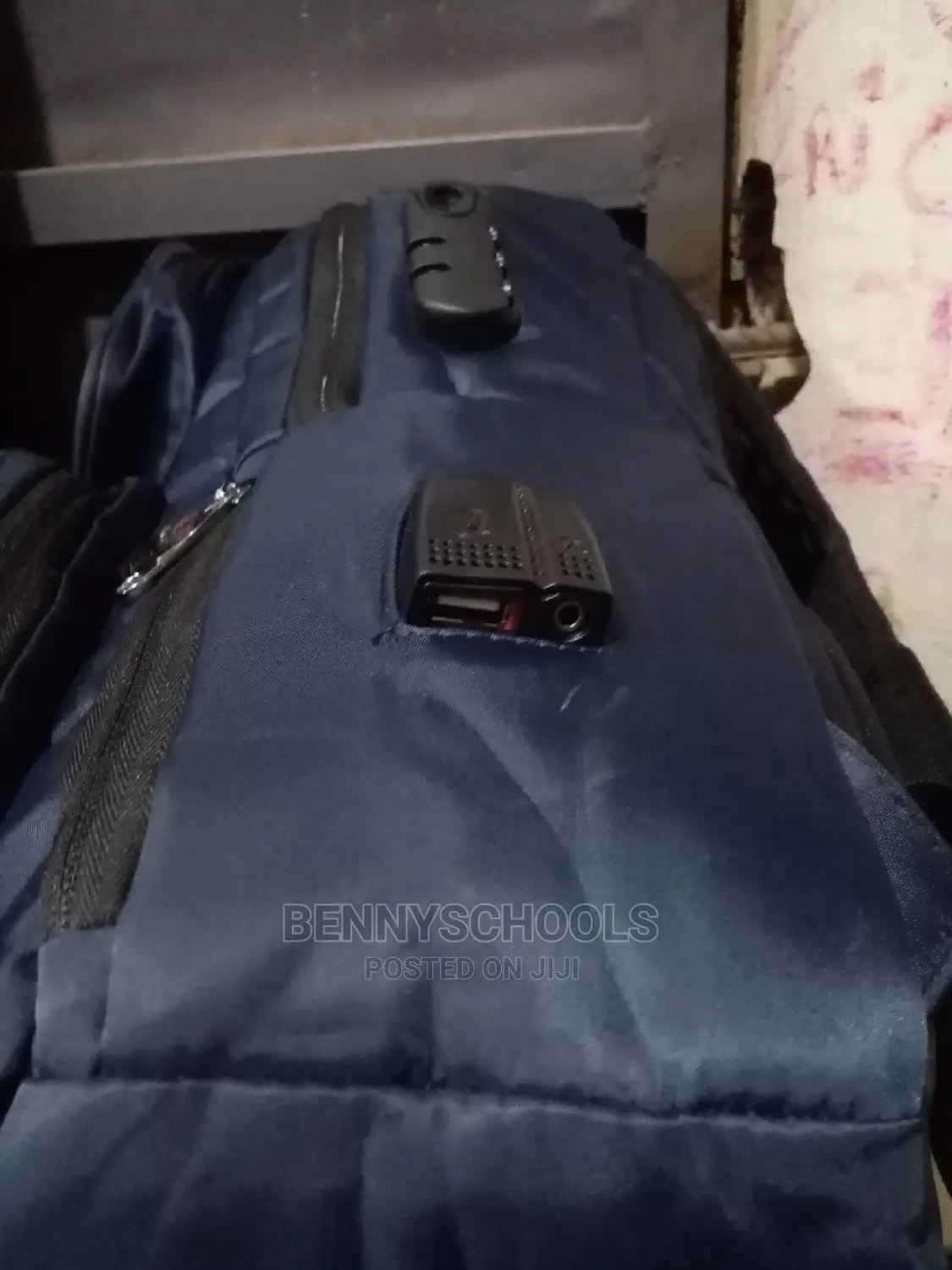 Biao Wang Dark Blue Backpack, Knapsack and Laptop Bag
