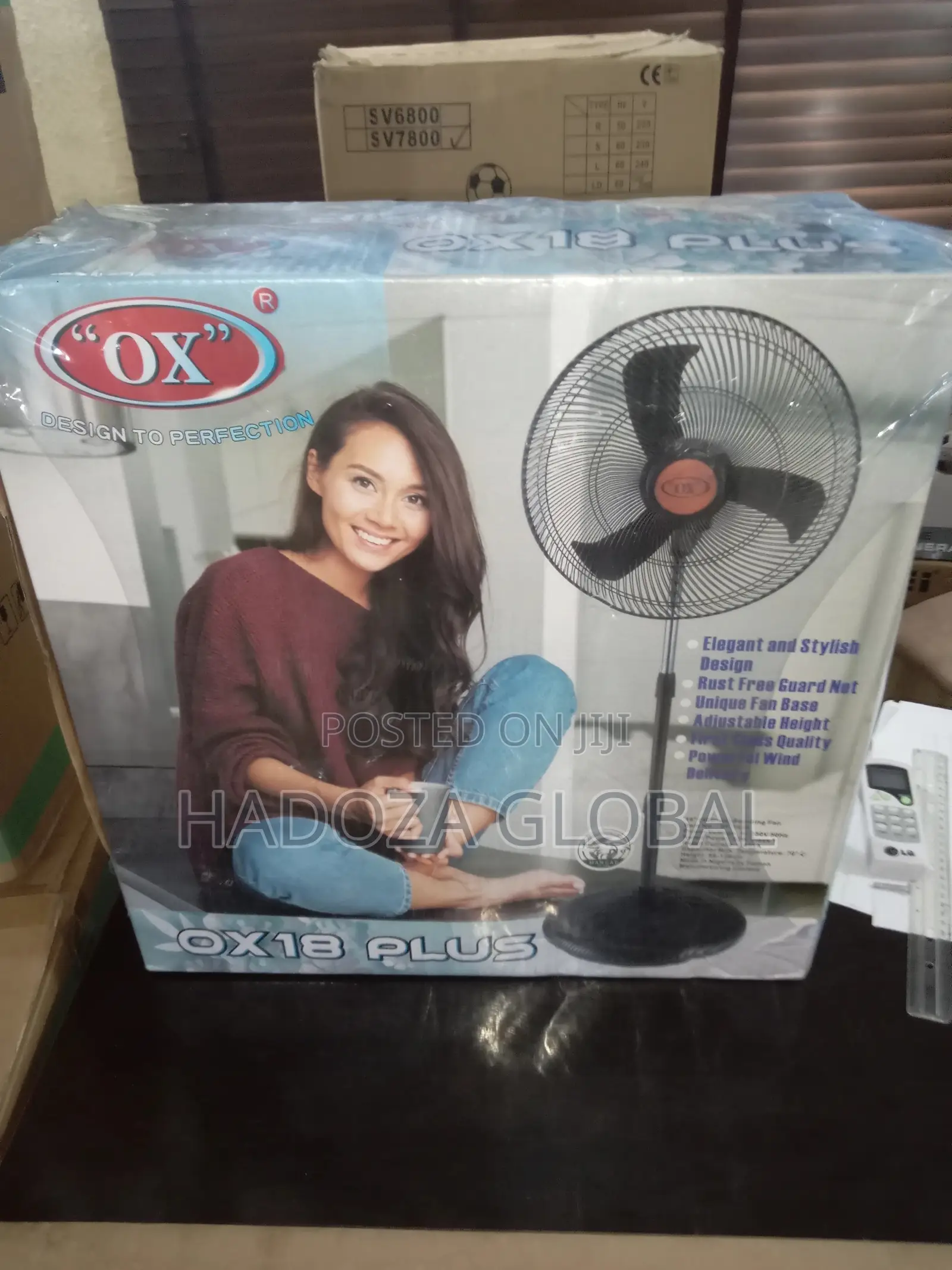 18'' Inch OX Standing Fan Black