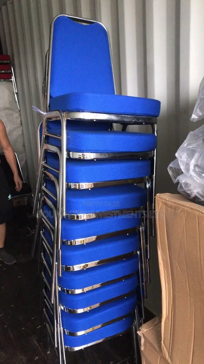 Blue Stainless Banquet Chair