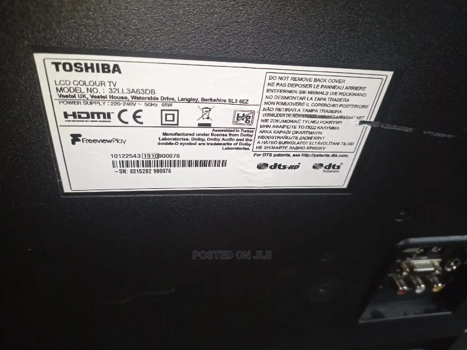 UK Used 32 Inches Toshiba Smart TV