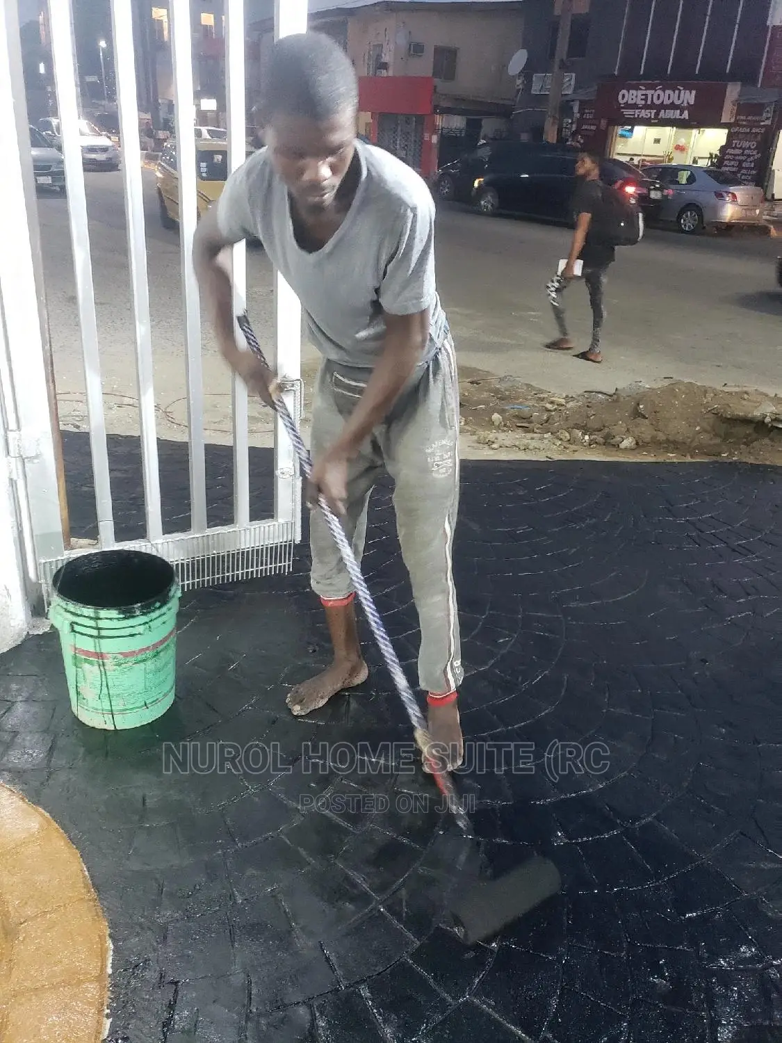 Maintenance/Polish of Stamped Concrete.