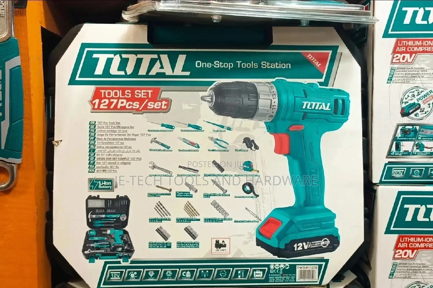 127pcs 12v Lithium-Ion Cordless Drill Tools Set
