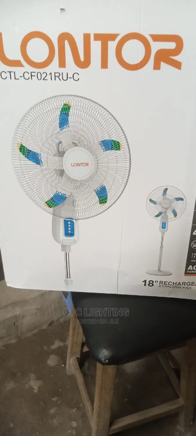 Standing Fan Rechargeable 18 Inches