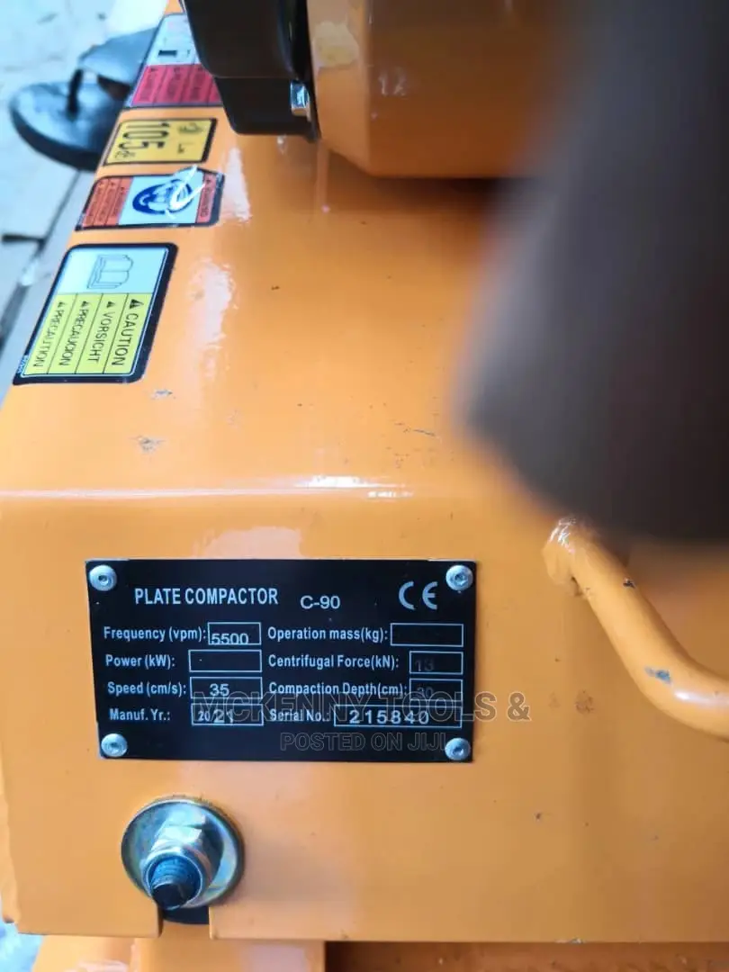 5hp Plate Compactor- Ey 20 Robin Engine