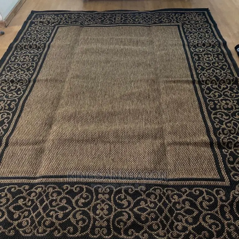 7x10fts Brown and Black American Mat Rug
