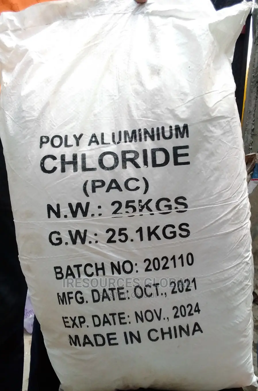 Polyaluminium Chloride Pac (Yellow/White Powder ) 25kg Bag