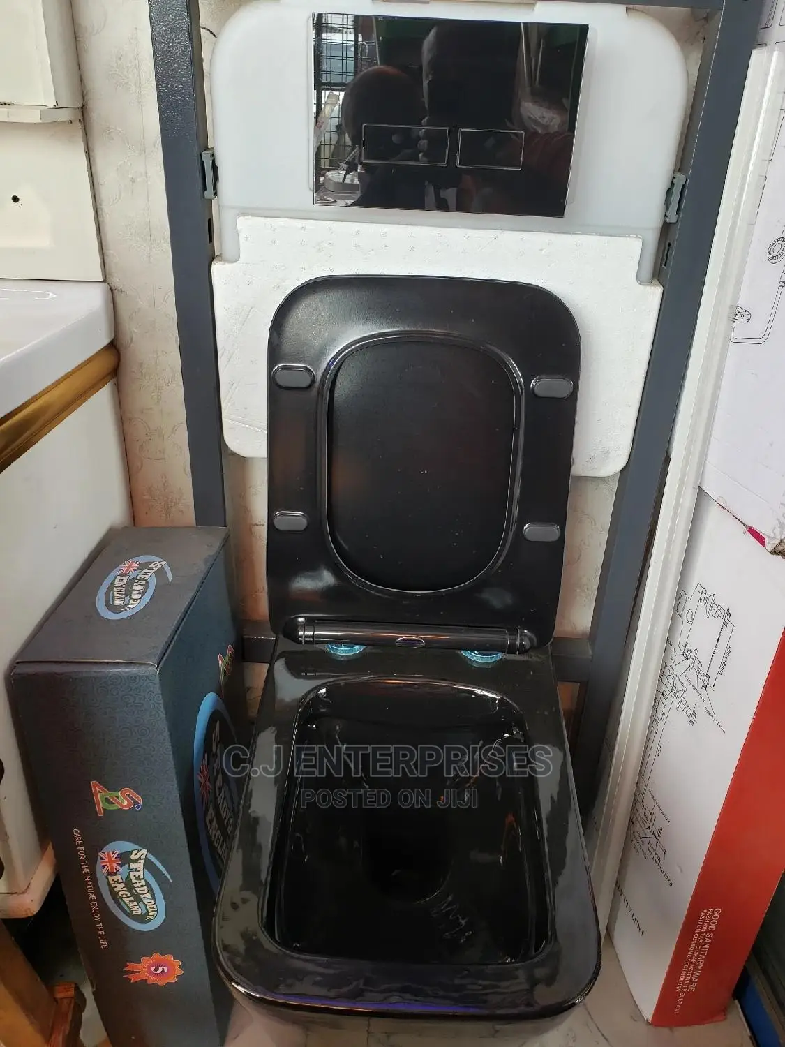 Black Color Conceal Wc