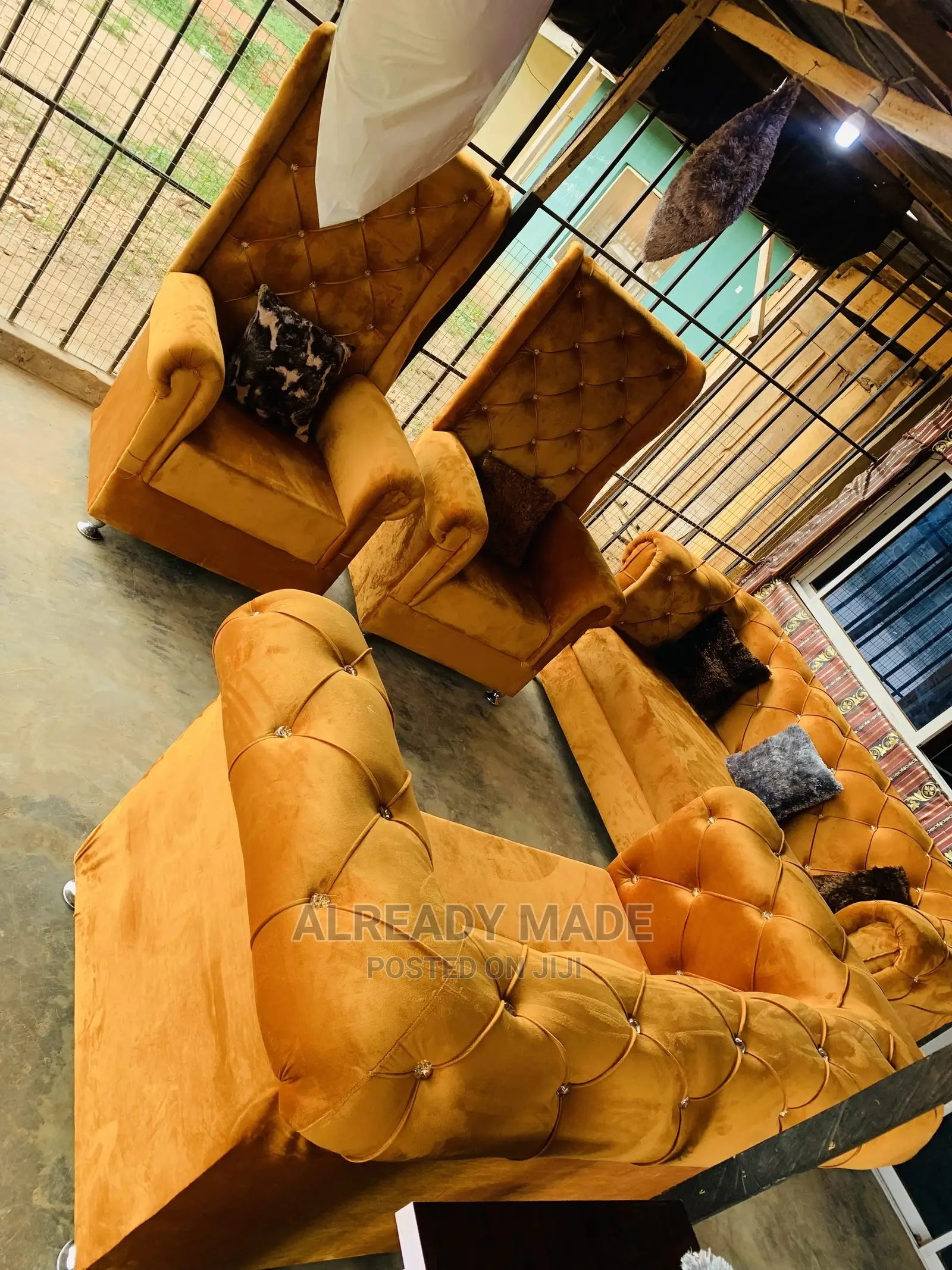 Quality 7 Seater Living Room Fabric Made Sofa Chair.