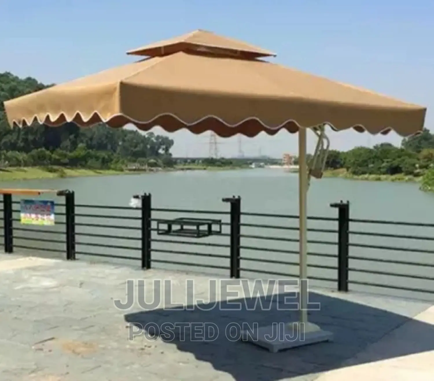 Led Solar Light Umbrella Outdoor Gazebo Tent Canopy